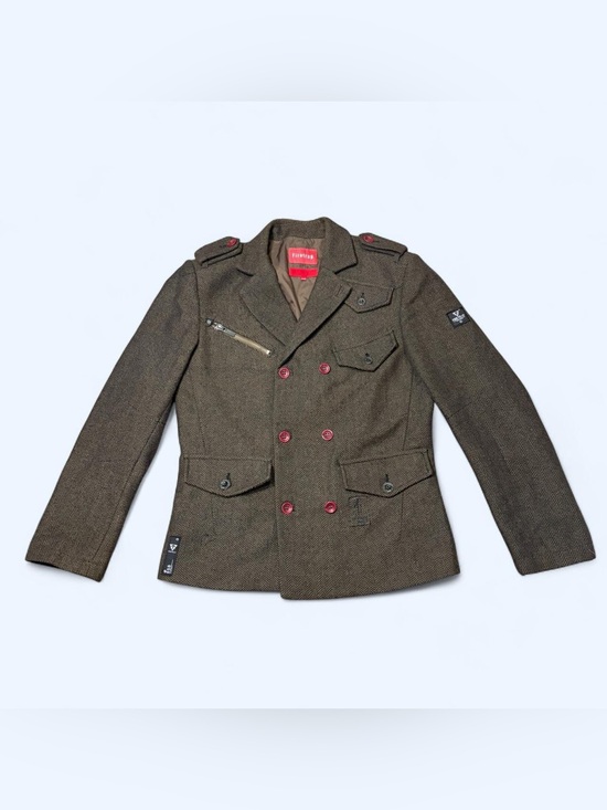 Other - Grunge Brown Military Coat Jacket by Firetrap!
